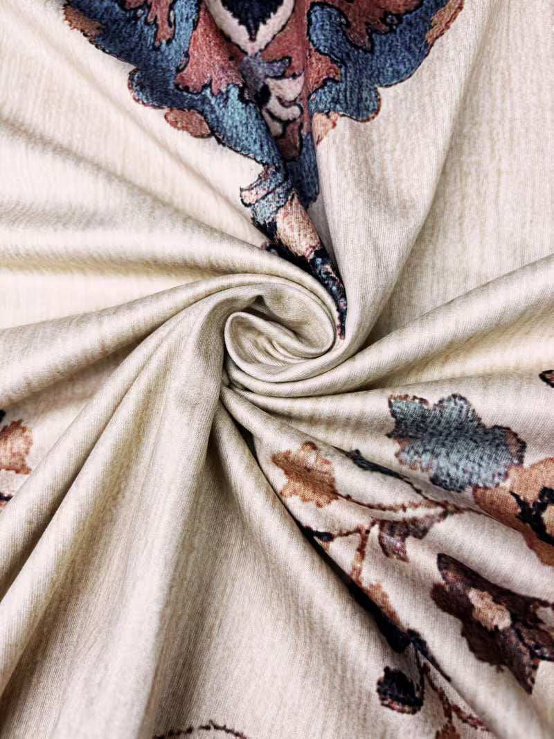 Women's Printed A-Line Dress – Elegant V-Neck Style for Parties and Everyday Wear